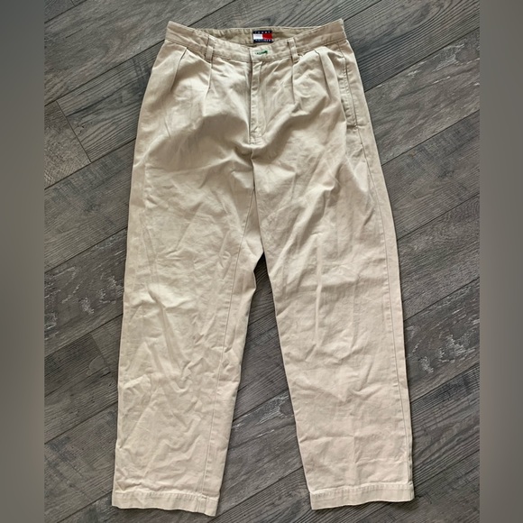Tommy Hilfiger Pants Mens Tommy Hilfiger Khaki Pleated Pants Khaki